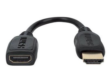 MANHATTAN Przedłużacz Kabel HDMI-HDMI 2.0 M/F 20cm Ethernet 4K 60Hz