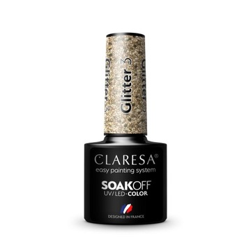 CLARESA GLITTER 3 LAKIER HYBRYDOWY 5G