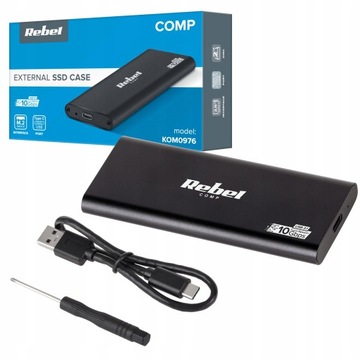 Obudowa dysku SSD M2 USB typu C Rebel aluminium