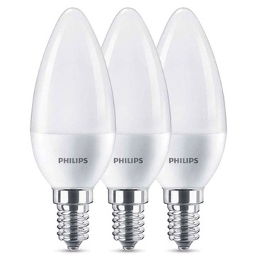 3 x Żarówka LED E14 7W=60W 806lm PHILIPS 2700K