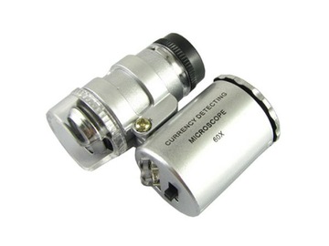 УВЕЛИЧИТЕЛЬНЫЙ МИКРОСКОП ДЛЯ ЮВЕЛИРНЫХ ИЗДЕЛИЙ 60x 2 LED ПРОФЕССИОНАЛЬНЫЙ