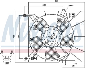 NISSENS 85063 VENTILÁTOR CHLAZENÍ MOTORU