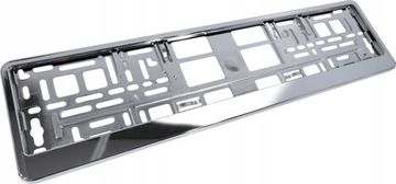 CHROMOWANA RAMKA REJESTRACYJNA POD TABLICE REJESTRACYJNA CHROM METALIK PL