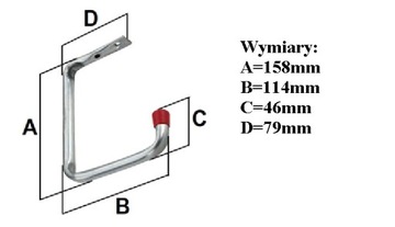 Uchwyt, hak garażowy pojedynczy sufitowy U9