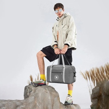 СКЛАДНАЯ ЛЕГКАЯ СПОРТИВНАЯ СУМКА 40×20×25см