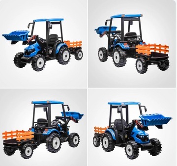 ТРАКТОР С АККУМУЛЯТОРОМ 24В7Ач ДИСТАНЦИОННЫЙ 400ВТ 24В КОВШ ПРИЦЕП USB ФАРЫ