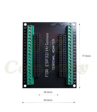 ESP32D 38pin 25,5 мм адаптер ARK Terminal Shield винтовые клеммы DevKitC-v4