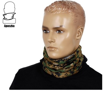 Многофункциональная камуфляжная бандана Mil-Tec Digital Woodland, защитный шарф
