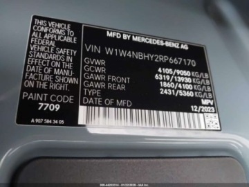 Mercedes Sprinter IV (W907/W910) 2024 Mercedes-Benz Sprinter 2500 Standard Roof 4-Cyl Diesel Ho 2024 2.0 Diesel, zdjęcie 12
