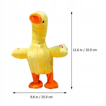 1 шт. плюшевая электрическая прогулочная утка для