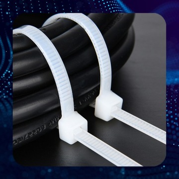 ОЧЕНЬ ПРОЧНЫЕ ЗАЖИМЫ 2,6х200мм 100 ШТ белые КАБЕЛЬНЫЕ СВЯЗКИ