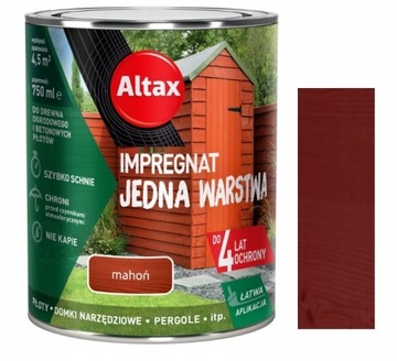 Impregnat do drewna ogrodowego mahoń 0,75l
