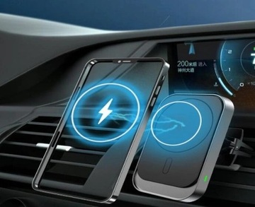 Магнитный автомобильный держатель Tech-Protect CW19 MagSafe с индуктивным зарядным устройством