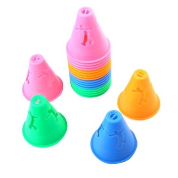 20Pcs Hollow out Bright Color Slalom Cones For Slalom Skating Cone Skating