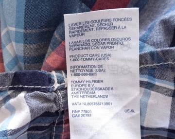 TOMMY HILFIGER DENIM CHECK SHIRT MĘSKA KOSZULA W KRATKĘ M