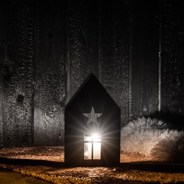 ЛАМПОЧНЫЙ ДОМИК НА СВЕТОДИОДНЫХ СВЕЧАХ ФОНАРЬ РУЧНОЙ РАБОТЫ