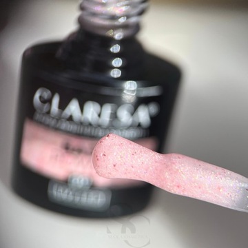 Гибридная база для ногтей Claresa POWER 09 база с блестками для наращивания ногтей