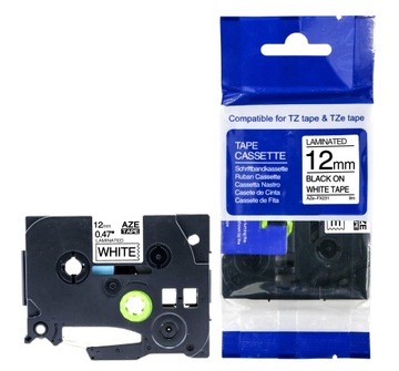 TAŚMA DO BROTHER biała TZe-FX231 12mm TZFX231 flex