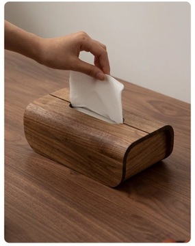 Simple Wooden Tissue Box Extractable Type Paper Towel Napkin Holders Home