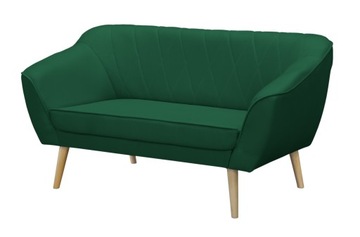 Sofa skandynawska 2 osobowa kanapa drewniane nóżki