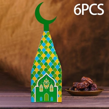 6шт коробка конфет Ид Рамадан легкие подарочные пакеты Рамадан Pr