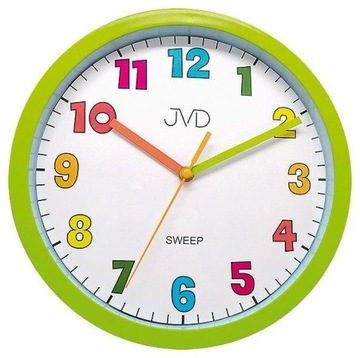 KOLOROWY DZIECIĘCY ZEGAR ŚCIENNY JVD HA46.4 CICHY