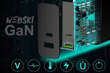 ZASILACZ KOSTKA ŁADOWARKA DO TELEFONU 33W PD QC Z MOCNYM KABLEM NYLON 5W1