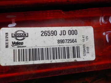 NISSAN QASHQAI I J10 08R SVĚTLO STOP 26590JD000