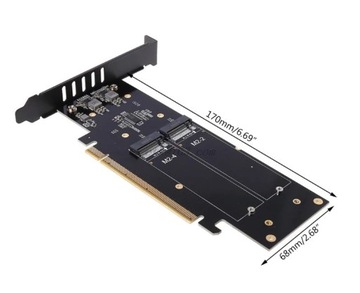 Karta RAID PCI-e X16 to M.2 X4 NVME PCI-e 3.0 X4