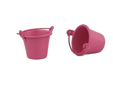 mini DONICZKA WIADERKO metalowe 3,5 cm różowe