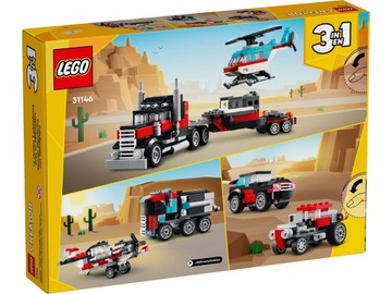 LEGO CREATOR 3IN1 31146 ГРУЗОВИК С ВЕРТОЛЕТОМ БЕСПЛАТНАЯ СУМКА LEGO ПОДАРОК