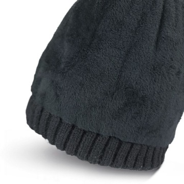 CZAPKA ZIMOWA MĘSKA CIEPŁA DWUWARSTWOWA na FUTERKU gruba OCIEPLANA klasyk