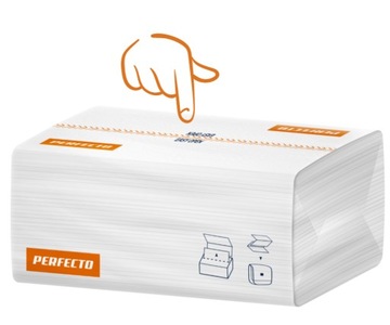 RĘCZNIK PAPIEROWY ZZ BIAŁY CELULOZA 2W Gruby Chłonny Perfecto Easy Open