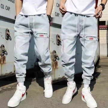 2023 New Streetwear Hip Hop Cargo Pants Men's jean