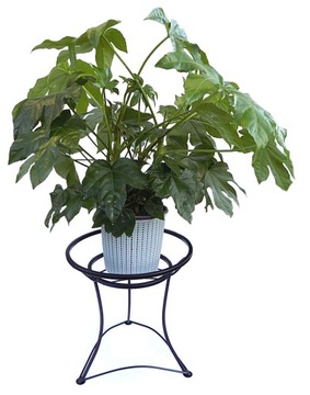 Kwietnik metalowy stojak czarny loft stojący 35cm