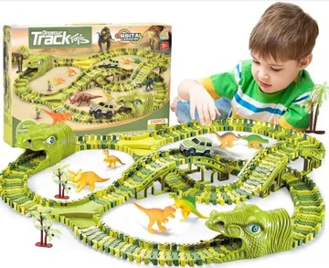 TOR WYŚCIGOWY SAMOCHODOWY DINOZAUR XXL DINOZAUR DINO PARK 271 el