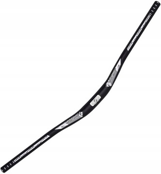 KIEROWNICA ROWEROWA MTB WYGIĘTA CZARNA ALUMINIUM