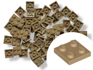 LEGO 3022 Plate Płytka 2x2 Dark TAN Piaskowy 20 szt