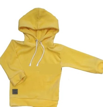 Bluza welurowa żółta rozmiar 164