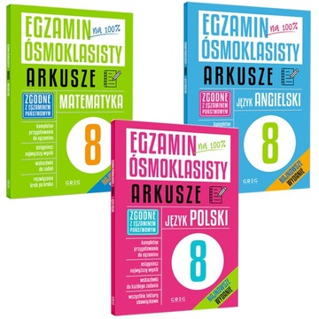 Egzamin ósmoklasisty ARKUSZE 3w1 GREG 2023 NOWOŚĆ