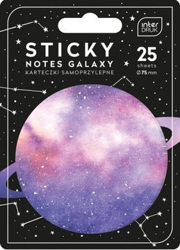 GALAXY KARTECZKI SAMOPRZYLEPNE 25 kartek planety