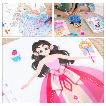 НАБОР ДЛЯ ДЕТЕЙ РАСКРАСКИ POKE ART ПЛАТЬЕ ПРИНЦЕССЫ ИГРУШКА