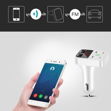 FM-передатчик Bluetooth, зарядное устройство 2xUSB, ВОЛЬТМЕТР