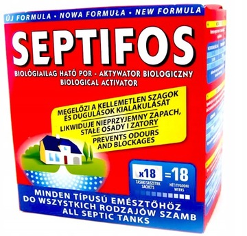 SEPTIFOS 18sztuk BAKTERIE DO SZAMB I OCZYSZCZALNI