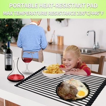 Rollmata 55 x 33 см ГИБКИЙ коврик для стола ЧЕРНЫЙ