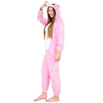 KOSTIUM KOMBINEZON ONESIE KIGURUMI PRZEBRANIE KRÓLIK CIEPŁA PIŻAMA DRES L