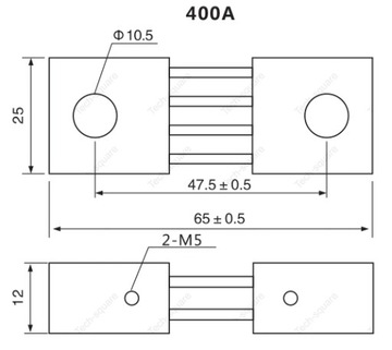 Шунт измерительный 400А 75мВ ФЛ-19