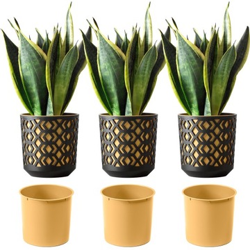 3x DONICZKA DONICA KWIETNIK MISA OSŁONKA WKŁAD BALKON TARAS DZBANEK FLAKON