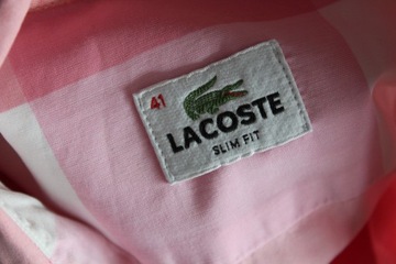 LACOSTE SUPER KOSZULA MĘSKA KRATKA 41 L BDB