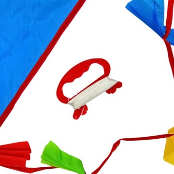 КЛАССИК, разноцветный воздушный змей, длина 190 см, С ЦВЕТНЫМ ХВОСТОМ.